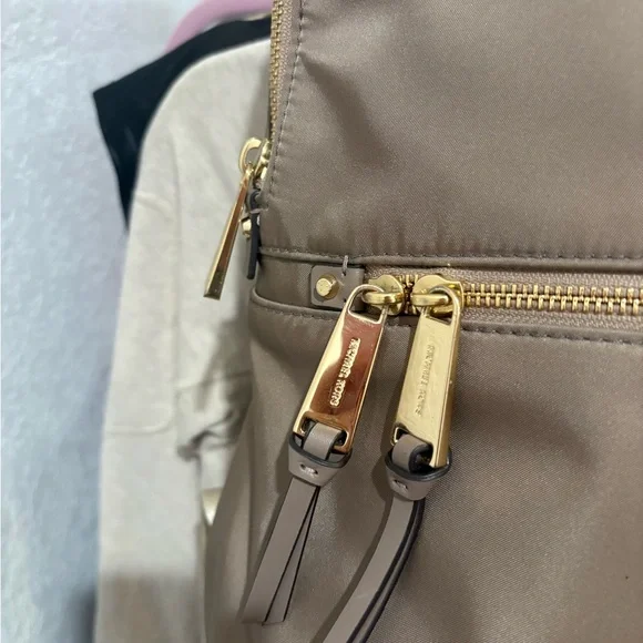 Michael Kors Taupe Nylon Backpack with Gold Hardware - Picture 2 of 6